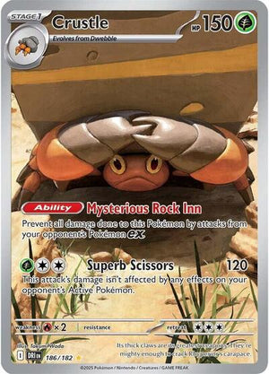 Pokemon TCG - SV10: Destined Rivals - Crustle - 186/182 - Holofoil