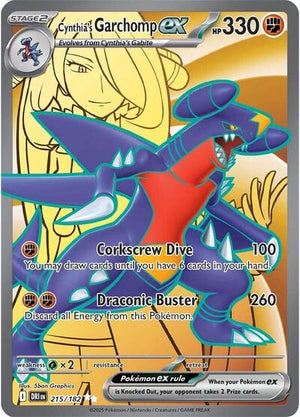 Pokemon TCG - SV10: Destined Rivals - Cynthia's Garchomp ex - 215/182 - Holofoil