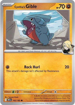 Pokemon TCG - SV10: Destined Rivals - Cynthia's Gible - 102/182