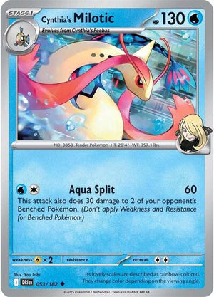 Pokemon TCG - SV10: Destined Rivals - Cynthia's Milotic - 053/182 - Reverse Holofoil