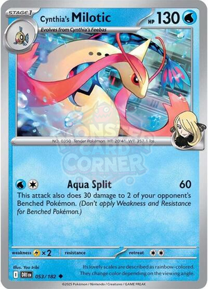 Pokemon TCG - SV10: Destined Rivals - Cynthia's Milotic - 053/182