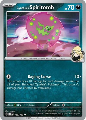 Pokemon TCG - SV10: Destined Rivals - Cynthia's Spiritomb - 129/182