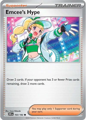 Pokemon TCG - SV10: Destined Rivals - Emcee's Hype - 163/182 - Reverse Holofoil