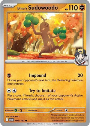 Pokemon TCG - SV10: Destined Rivals - Ethan's Sudowoodo - 093/182