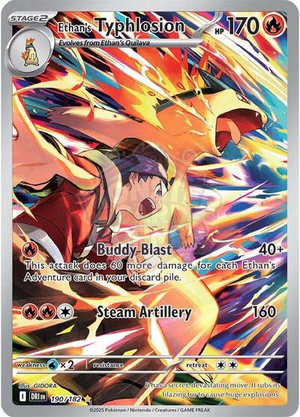 Pokemon TCG - SV10: Destined Rivals - Ethan's Typhlosion - 190/182 - Holofoil