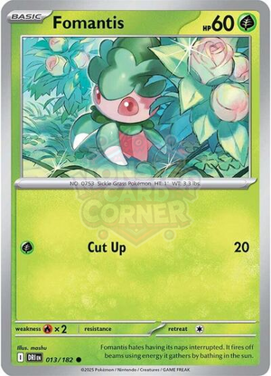 Pokemon TCG - SV10: Destined Rivals - Fomantis - 013/182 - Reverse Holofoil