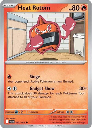 Pokemon TCG - SV10: Destined Rivals - Heat Rotom - 043/182 - Reverse Holofoil