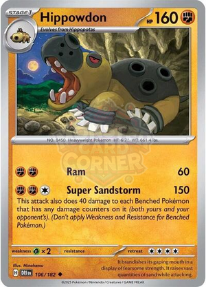 Pokemon TCG - SV10: Destined Rivals - Hippowdon - 106/182
