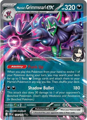 Pokemon TCG - SV10: Destined Rivals - Marnie's Grimmsnarl ex - 136/182 - Holofoil