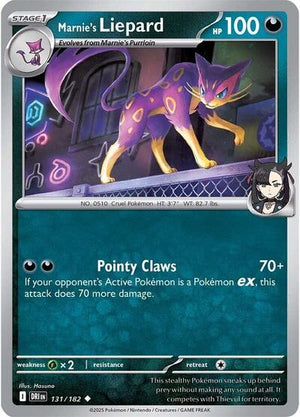 Pokemon TCG - SV10: Destined Rivals - Marnie's Liepard - 131/182 - Reverse Holofoil