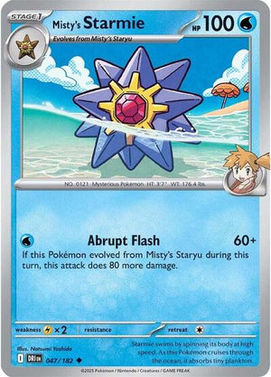 Pokemon TCG - SV10: Destined Rivals - Misty's Starmie - 047/182 - Reverse Holofoil