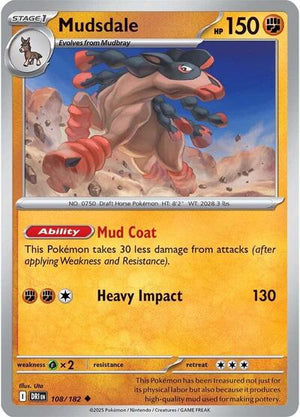 Pokemon TCG - SV10: Destined Rivals - Mudsdale - 108/182