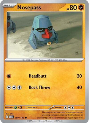 Pokemon TCG - SV10: Destined Rivals - Nosepass - 097/182