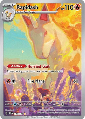 Pokemon TCG - SV10: Destined Rivals - Rapidash - 189/182 - Holofoil