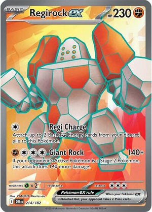 Pokemon TCG - SV10: Destined Rivals - Regirock ex - 214/182 - Holofoil