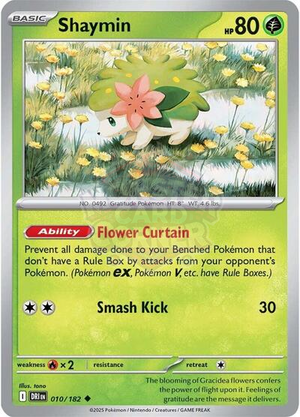 Pokemon TCG - SV10: Destined Rivals - Shaymin - 010/182 - Reverse Holofoil