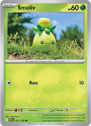 Pokemon TCG - SV10: Destined Rivals - Smoliv - 021/182