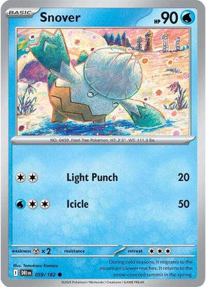 Pokemon TCG - SV10: Destined Rivals - Snover - 059/182 - Reverse Holofoil