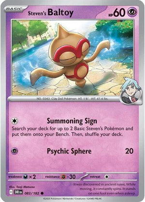 Pokemon TCG - SV10: Destined Rivals - Steven's Baltoy - 083/182