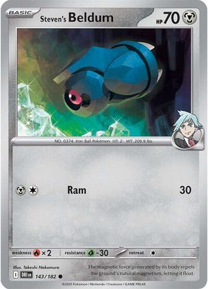 Pokemon TCG - SV10: Destined Rivals - Steven's Beldum - 143/182 - Reverse Holofoil