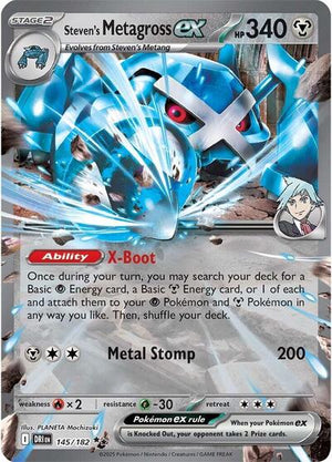 Pokemon TCG - SV10: Destined Rivals - Steven's Metagross ex - 145/182 - Holofoil