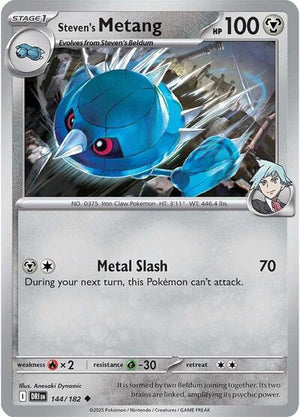 Pokemon TCG - SV10: Destined Rivals - Steven's Metang - 144/182