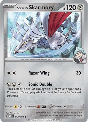 Pokemon TCG - SV10: Destined Rivals - Steven's Skarmory - 142/182