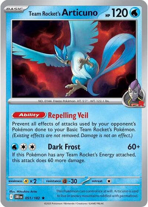 Pokemon TCG - SV10: Destined Rivals - Team Rocket's Articuno - 051/182 - Holofoil
