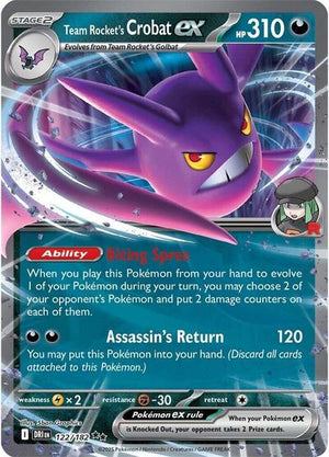 Pokemon TCG - SV10: Destined Rivals - Team Rocket's Crobat ex - 122/182 - Holofoil