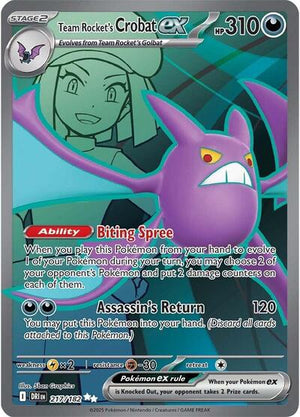 Pokemon TCG - SV10: Destined Rivals - Team Rocket's Crobat ex - 217/182 - Holofoil