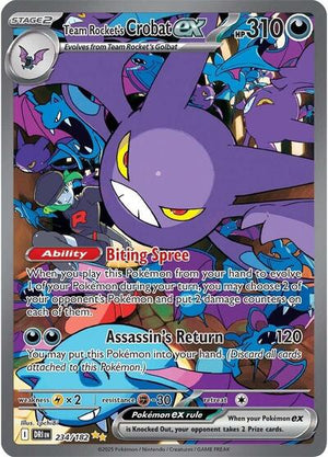 Pokemon TCG - SV10: Destined Rivals - Team Rocket's Crobat ex - 234/182 - Holofoil