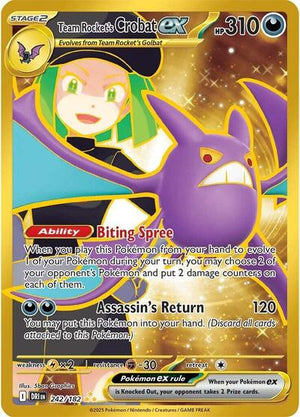 Pokemon TCG - SV10: Destined Rivals - Team Rocket's Crobat ex - 242/182 - Holofoil