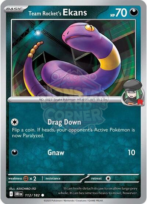 Pokemon TCG - SV10: Destined Rivals - Team Rocket's Ekans - 112/182