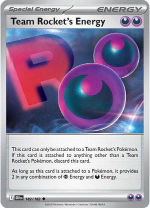 Pokemon TCG - SV10: Destined Rivals - Team Rocket's Energy - 182/182 - Reverse Holofoil