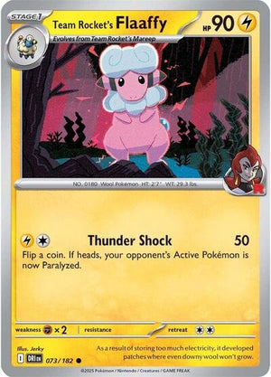 Pokemon TCG - SV10: Destined Rivals - Team Rocket's Flaaffy - 073/182 - Reverse Holofoil
