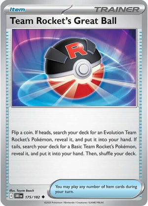 Pokemon TCG - SV10: Destined Rivals - Team Rocket's Great Ball - 175/182 - Reverse Holofoil