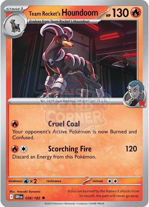 Pokemon TCG - SV10: Destined Rivals - Team Rocket's Houndoom - 038/182 - Reverse Holofoil