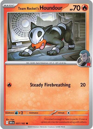 Pokemon TCG - SV10: Destined Rivals - Team Rocket's Houndour - 037/182