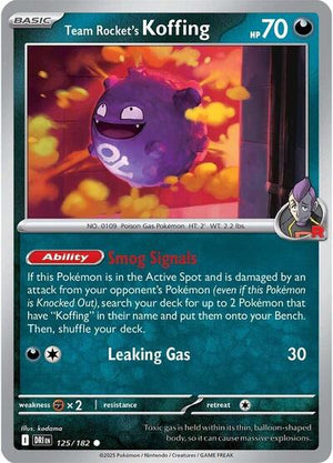 Pokemon TCG - SV10: Destined Rivals - Team Rocket's Koffing - 125/182