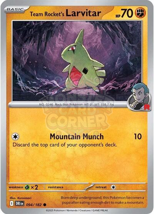Pokemon TCG - SV10: Destined Rivals - Team Rocket's Larvitar - 094/182