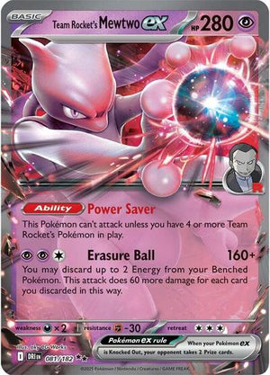 Pokemon TCG - SV10: Destined Rivals - Team Rocket's Mewtwo ex - 081/182 - Holofoil