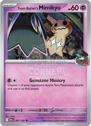 Pokemon TCG - SV10: Destined Rivals - Team Rocket's Mimikyu - 087/182