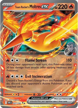 Pokemon TCG - SV10: Destined Rivals - Team Rocket's Moltres ex - 031/182 - Holofoil