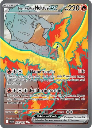 Pokemon TCG - SV10: Destined Rivals - Team Rocket's Moltres ex - 208/182 - Holofoil