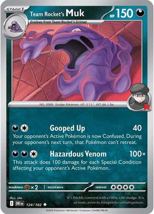 Pokemon TCG - SV10: Destined Rivals - Team Rocket's Muk - 124/182 - Reverse Holofoil