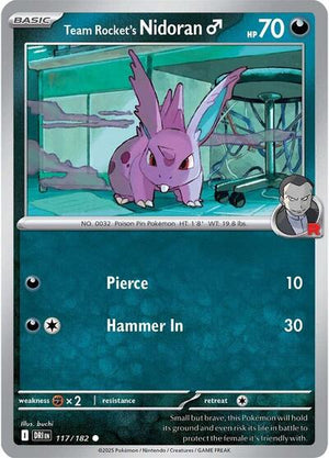 Pokemon TCG - SV10: Destined Rivals - Team Rocket's Nidoran M - 117/182