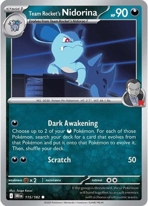 Pokemon TCG - SV10: Destined Rivals - Team Rocket's Nidorina - 115/182