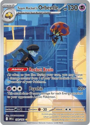 Pokemon TCG - SV10: Destined Rivals - Team Rocket's Orbeetle - 198/182 - Holofoil