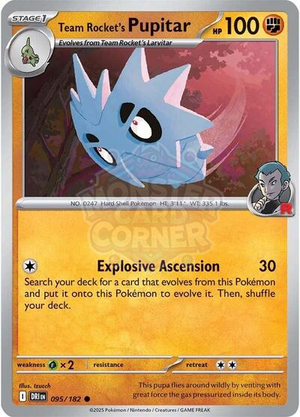 Pokemon TCG - SV10: Destined Rivals - Team Rocket's Pupitar - 095/182
