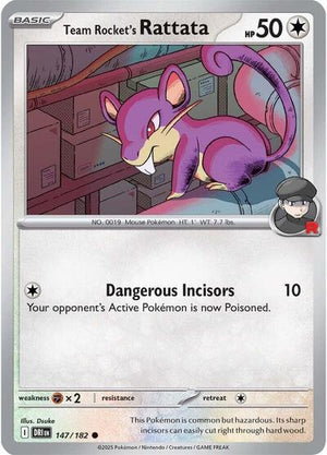 Pokemon TCG - SV10: Destined Rivals - Team Rocket's Rattata - 147/182